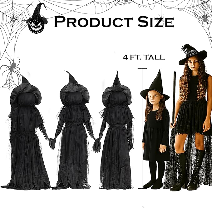 2025 Halloween-Special 🧙♀️Beleuchtete Halloween-Hexenstangen