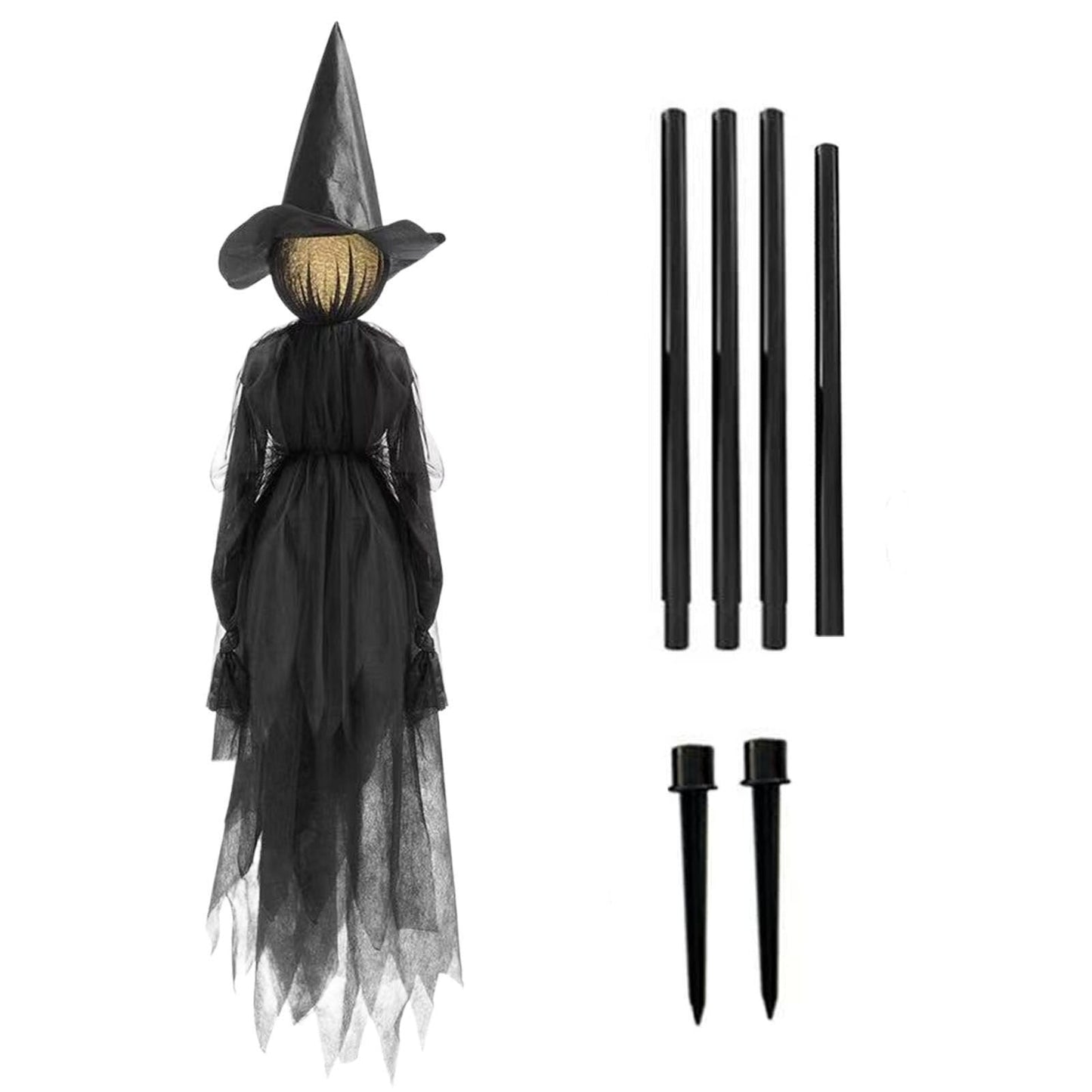 2025 Halloween-Special 🧙♀️Beleuchtete Halloween-Hexenstangen