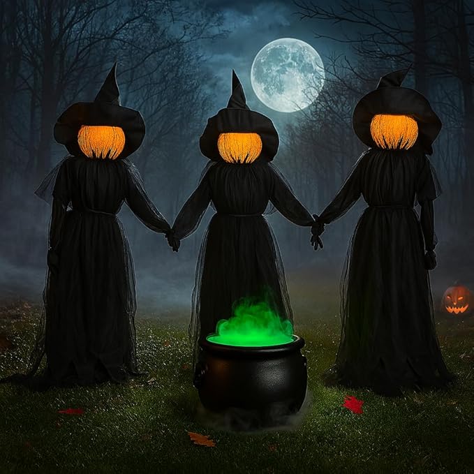 2025 Halloween-Special 🧙‍♀️Beleuchtete Halloween-Hexenstangen